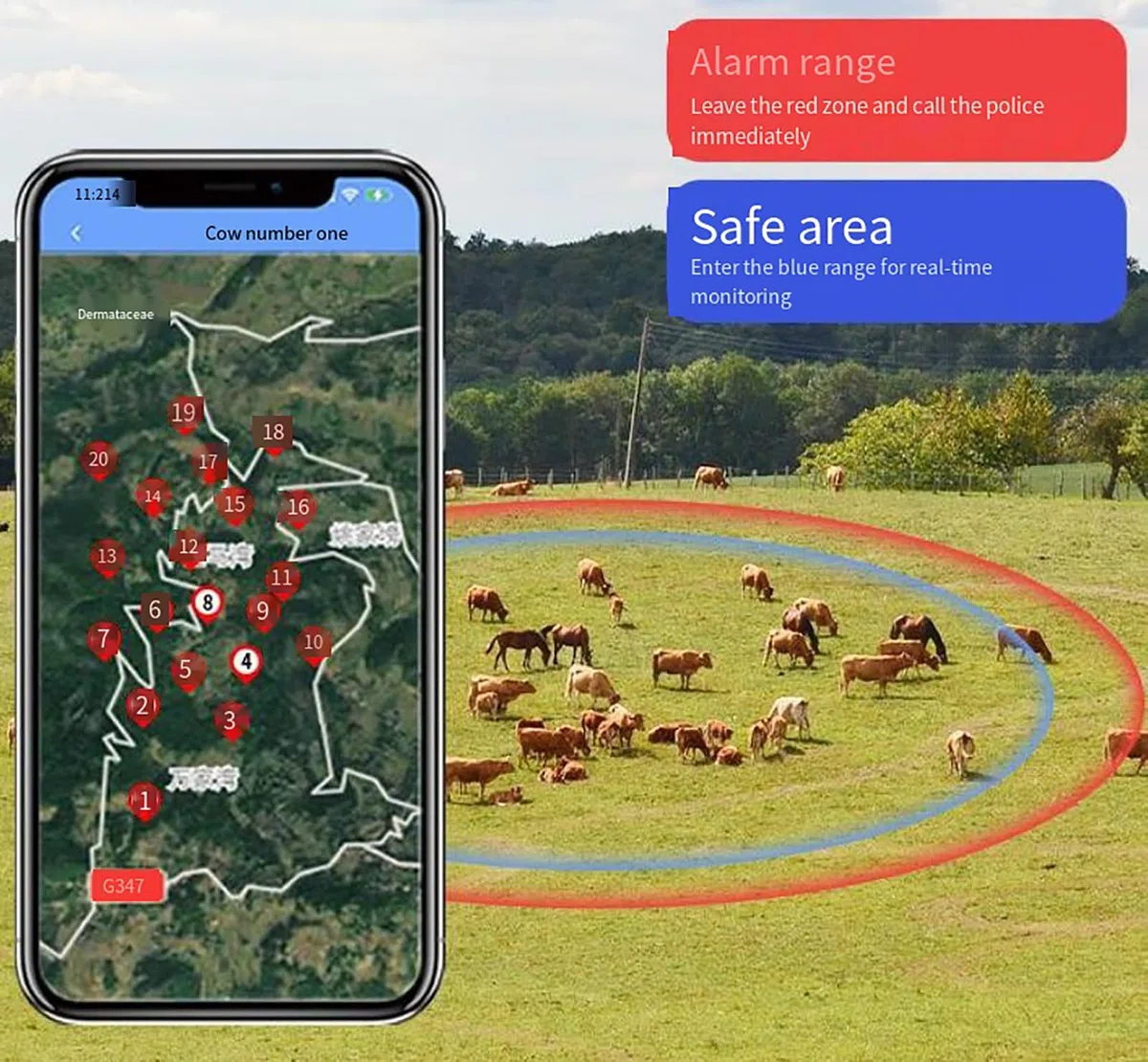 Lokalizator GPS bydła, słoneczny lokalizator zwierząt, pozycja 30000 mAH 4G, pozycjonowanie w czasie rzeczywistym, dla bydła/owiec/koni/wielbłądów