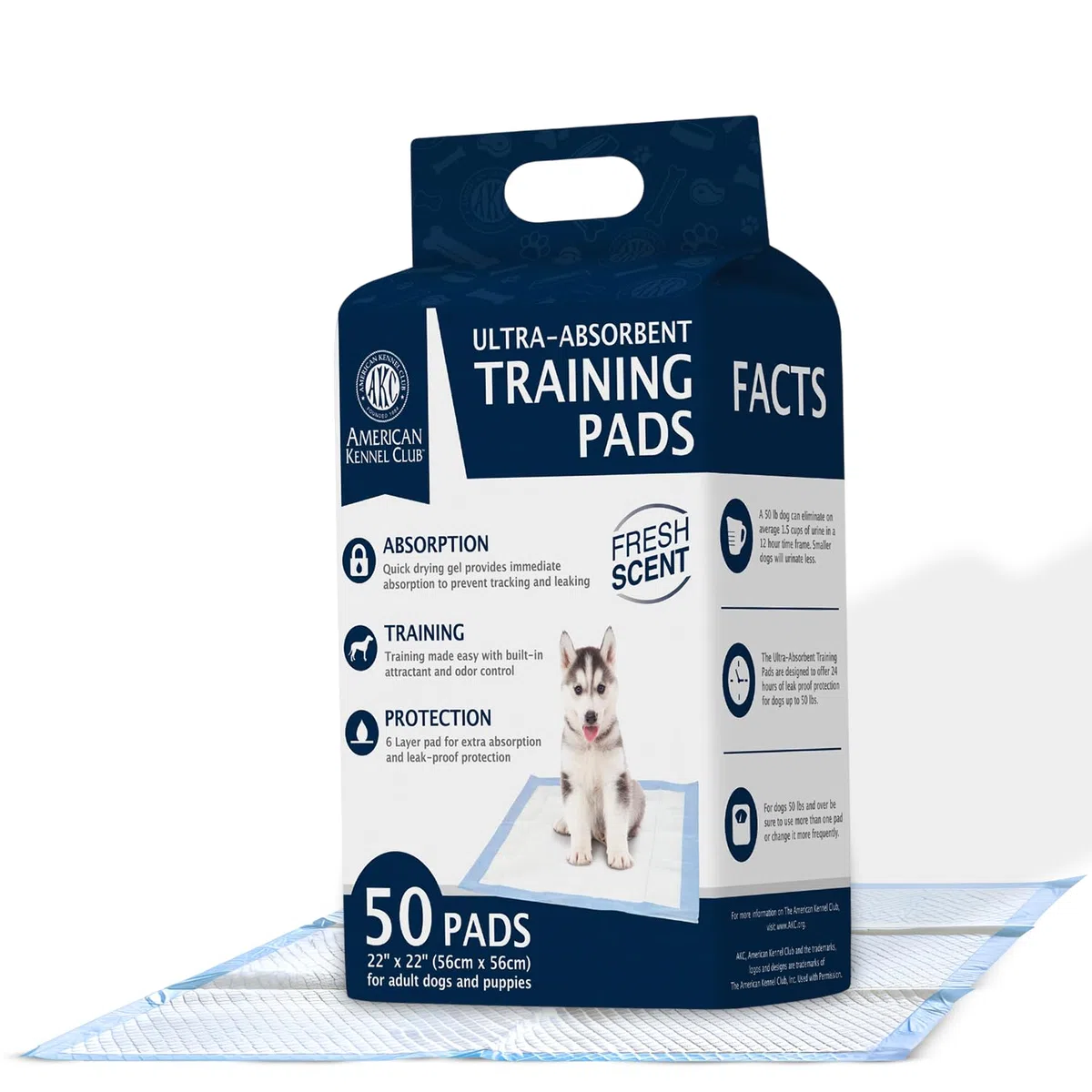 American Kennel Club AKC podkładki treningowe, 50-pak