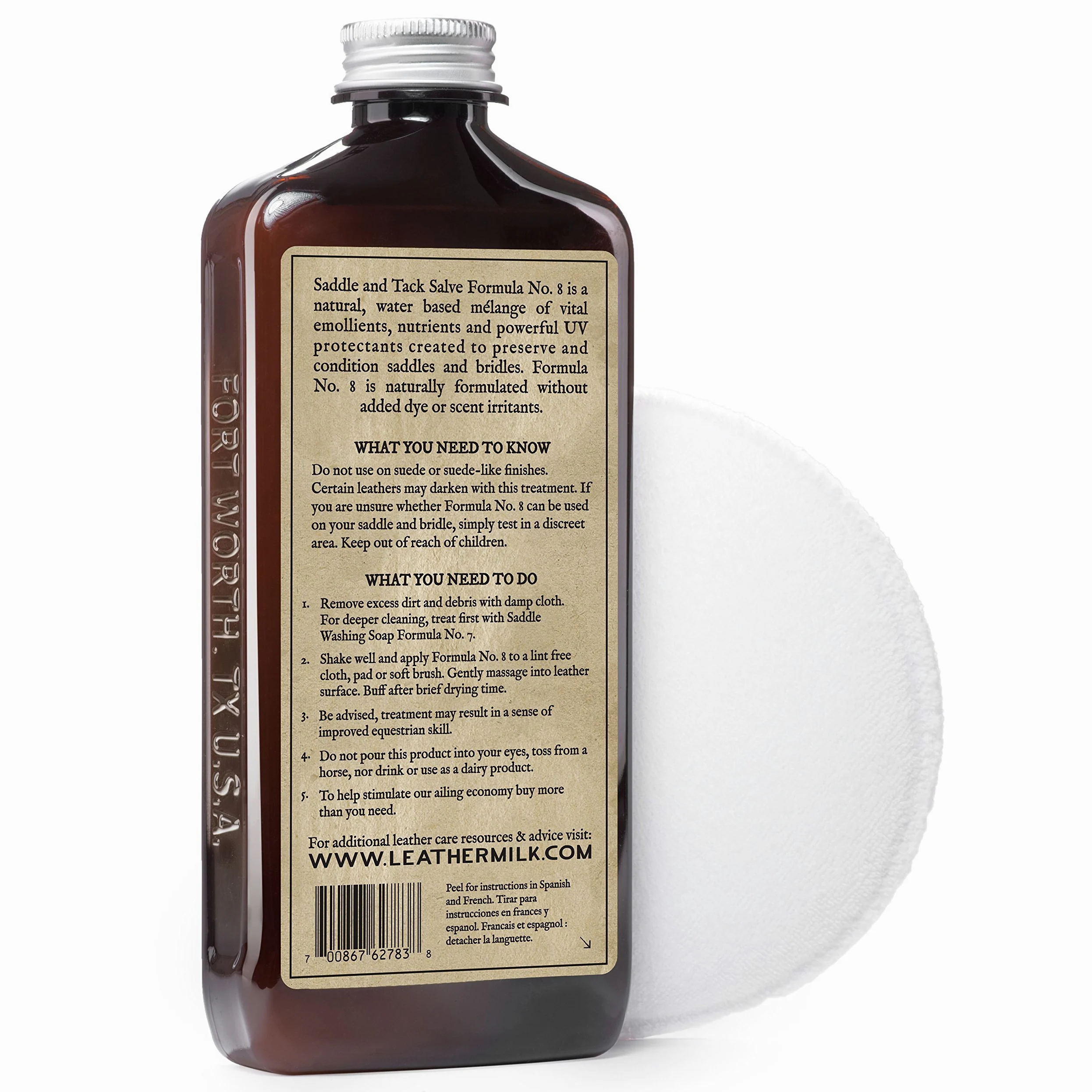 Chamberlain's Leather Milk Formuła nr 8 – całkowicie naturalne, nietoksyczne siodełko i przyczepki wykonane w USA - 2