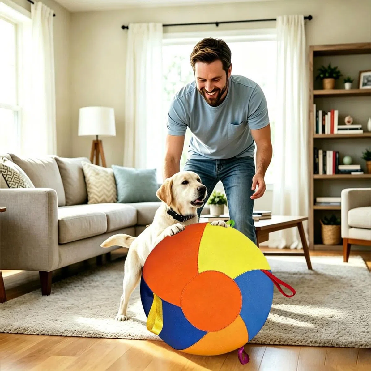 Generisch Interactive Hat, nadmuchiwana zabawka treningowa dla zwierząt domowych, 50 cm, z pompką, wytrzymała zabawka do ćwiczeń zwierząt domowych, do użytku na zewnątrz, wewnątrz i na zewnątrz, do